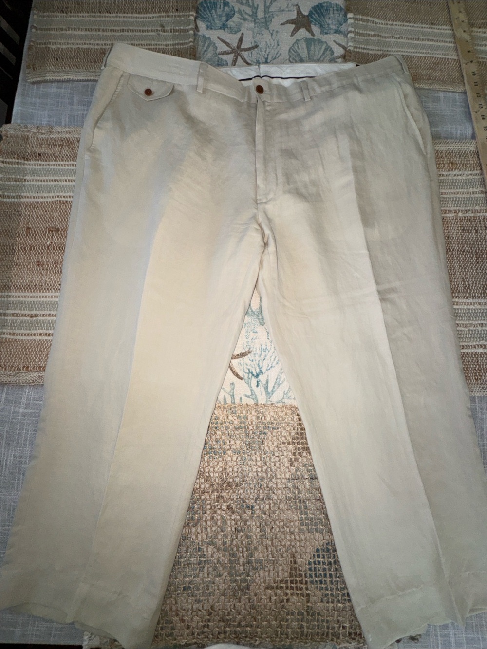 Polo Ralph Lauren Men's Linen Pants, Stone, 46x25.5